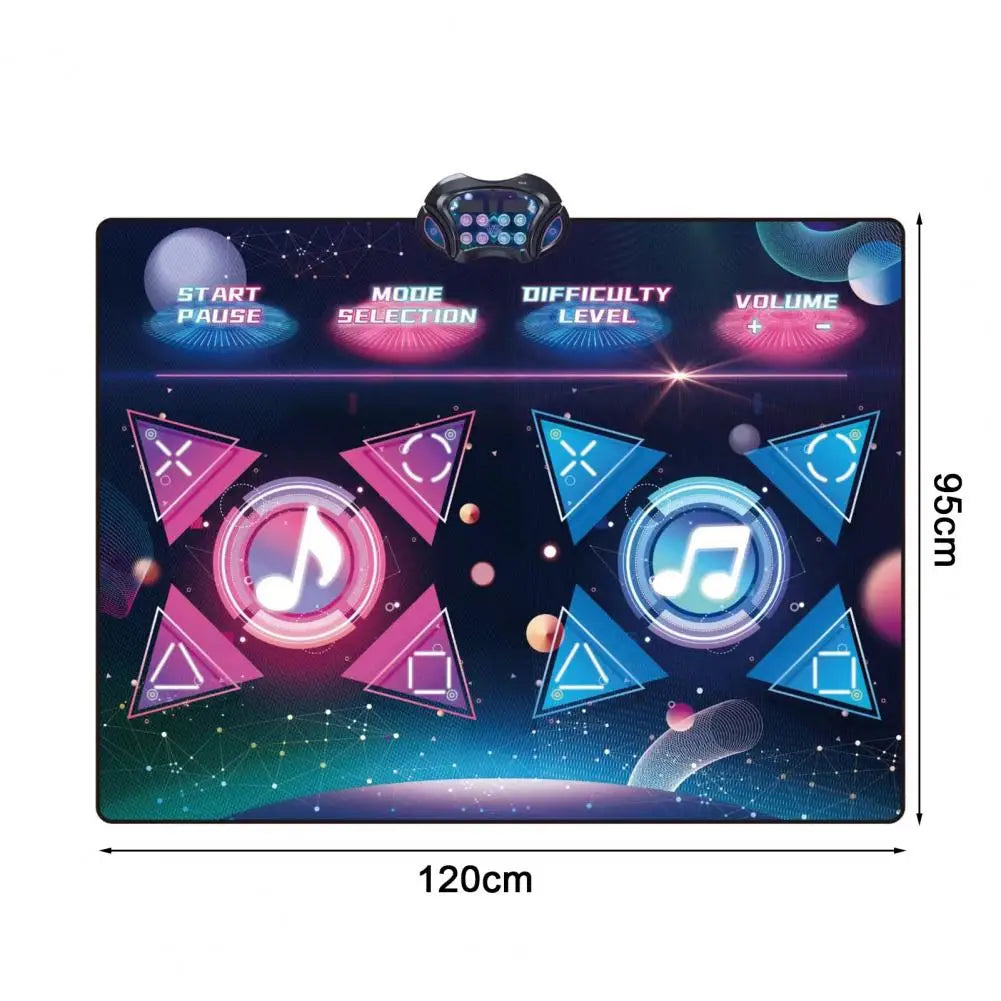 Kids Dance Mat Toy with Music Speed Modes Adjustable Dance Pad Competitive Kids Adults Electric Dancing Challenge Pad Floor Game