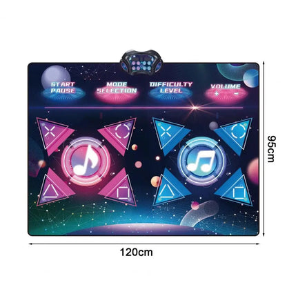 Kids Dance Mat Toy with Music Speed Modes Adjustable Dance Pad Competitive Kids Adults Electric Dancing Challenge Pad Floor Game