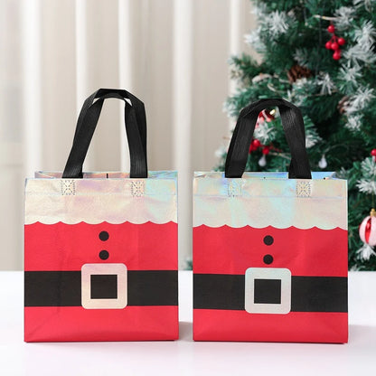 4pcs Christmas Gift Bags Christmas Party Decoration Kids Favors 2025 Xmas Santa Claus Hand Bags Navidad Natal New Year Gift 2026