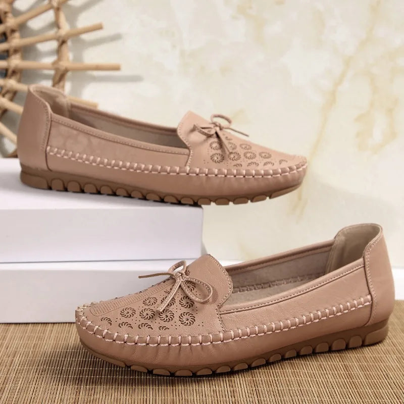 Women's Shoes 2025 New Slip on Women's Flats Casual Round Toe Flat Shoes Women Breathable Loafers Shallow Comfort Shoes Ladies