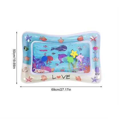 Sensory Water Play Mat For Cats Dogs Water Sensory Pad Thickened Water Sensory Playmat With Fish Pets Summer Playing Water Pad
