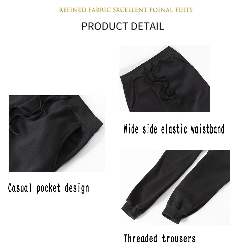 Two Piece Set Street Womens Hoodie & Pants Fleece Pocket Loose Pullover Los Angeles California Print Clothes Fashion Sportswear