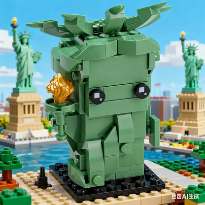 Lego Block Square Head Series 40367 40378 40421 40443 Statue of Liberty Square Children's Toy Gifts