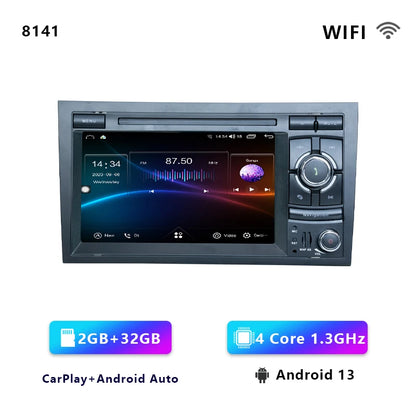 CHSTEK Car Radio Android 13 Carplay For Audi A4 B6 B7 S4 RS4 2002-2009 Multimedia Stereo Navigation Bluetooth WIFI 4G Autoradio