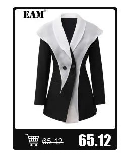 [EAM] Orange Big Size Casual Knitting Cardigan Sweater Lapel Long Sleeve Women New Fashion Tide Spring Autumn 2026 1DJ3315