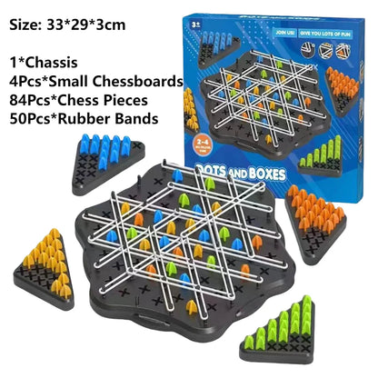 Geometry Chain Chess Puzzle Triangle Chess Family Desktop Game Educational Brain Teaser Strategy Game Logic Toy for Kids Adults