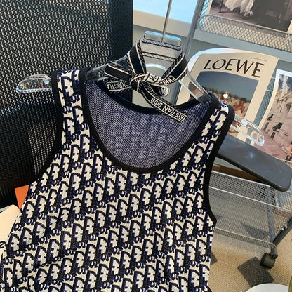 Summer New Bow Outer Wear Spandex Tank Top Strapless Top For Women Fashion Sensibility Niche Knittank Vest