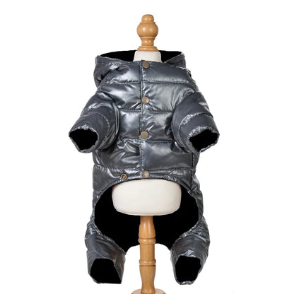 Autumn Winter Dog Clothes Warm Hooded Dog Coat Jacket For Small Dogs Waterproof Puppy Pet Jumpsuits Chihuahua Clothing Overalls