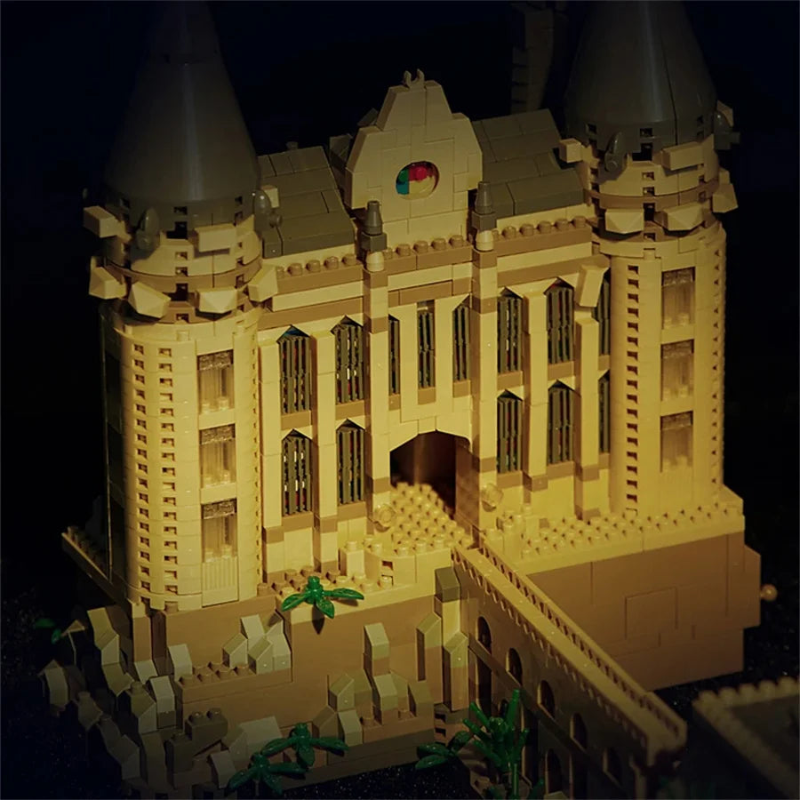 Creative Medieval Magic Castle MOC Micro Bricks School Architecture Palace Model Building Blocks Set Gifts for Kid Assembly Toys