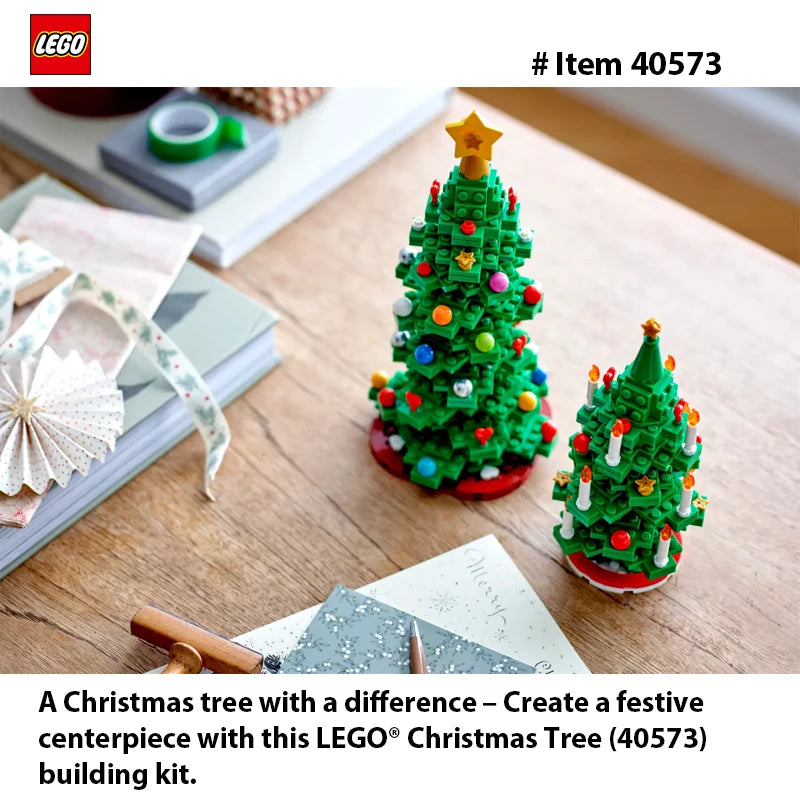 LEGO 40573 Christmas Tree - Building Toys for Kids, Mini Christmas Tree Decorations for Tabletop & Home - Gifts for Boys & Girls