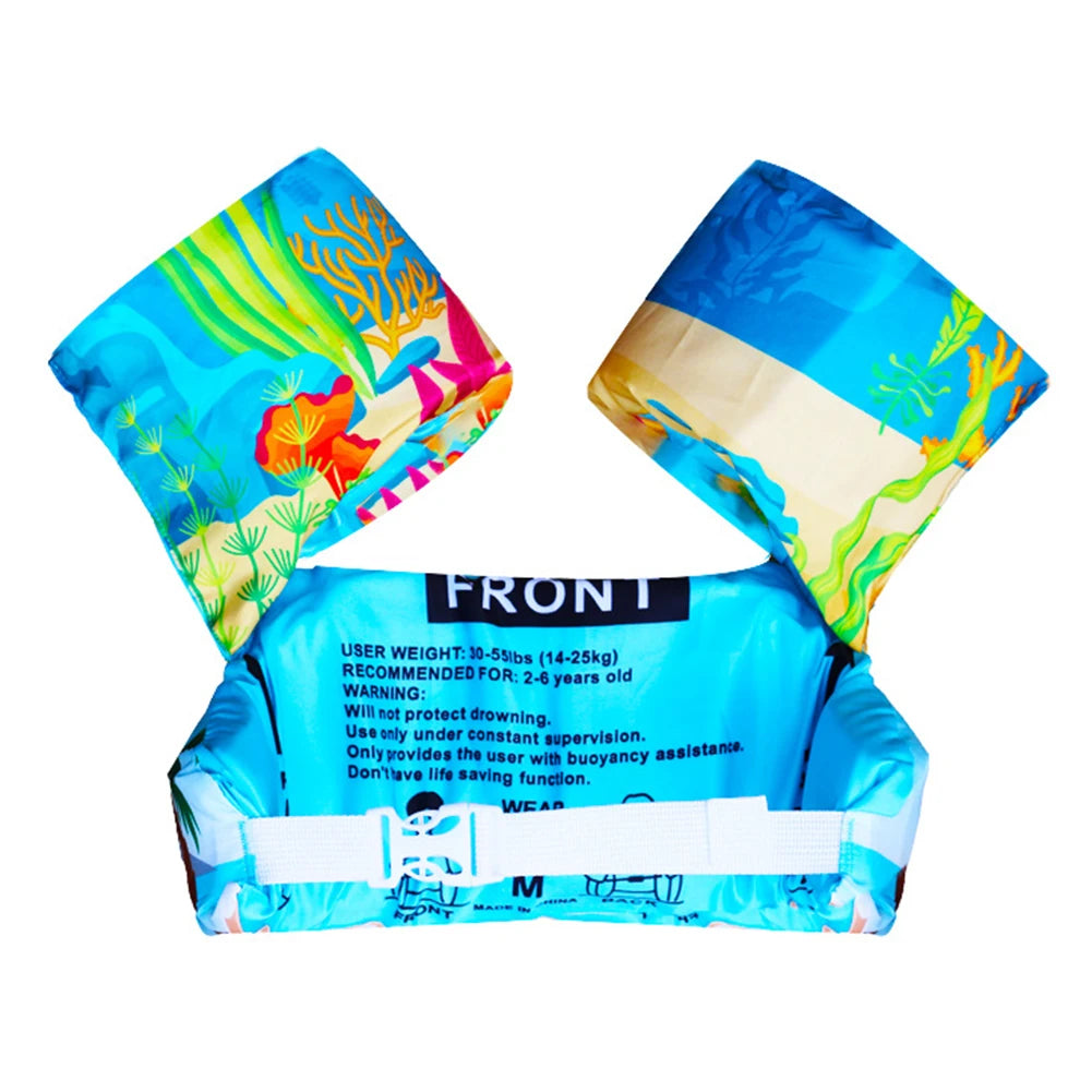 Baby Float Cartoon Arm Sleeve Life Jacket Swimsuit Foam Safety Swimming Training Floating Pool Float Swimming Ring Children Swim
