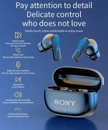 Sony True Wireless Bluetooth Earphones & Headphones In-ear Earplugs Waterproof Fitness Motion Music Hedset Flip Cover Earphone