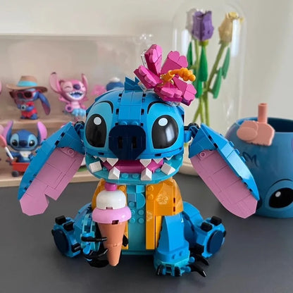 Disney Stitch Angel CP Building Blocks 2025-Large Piece Cartoon Toys Moving Ears Kids Assembly Birthday Gift for Boys Girls