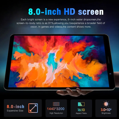 2024 Original Tab 14 8 inch Android 12 Tablet 16GB Ram 1TB Rom Dual SIM 10 Core Dimensity 9000 WPS GPS Bluetooth 8800mAh Tablet
