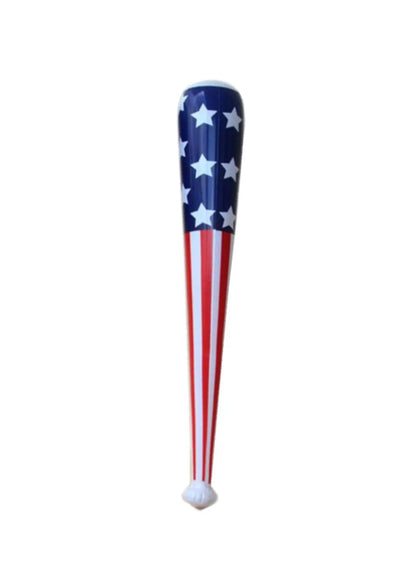 Harley Quinn kids cosplay costume accessory featuring a patriotic baseball bat with red and white stripes and blue stars