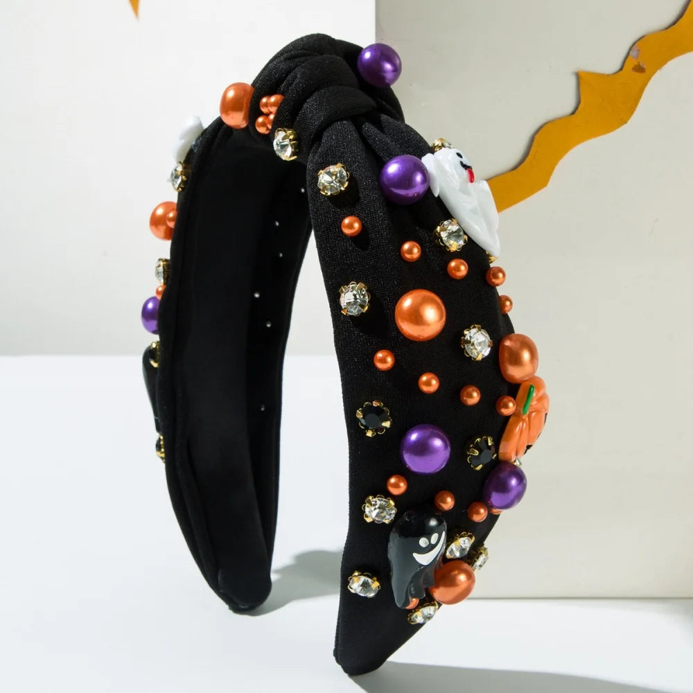 EtherealBe Halloween headbands for women with spooky embellishments and festive colors