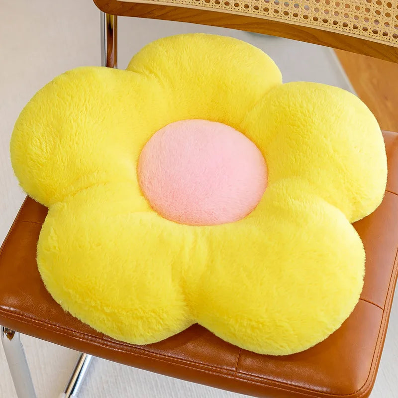 Cushion Flower Circular Shape Cloth With Soft Nap Office Classroom Chair Cushion Couch Pillow Bedroom Floor Winter Thick