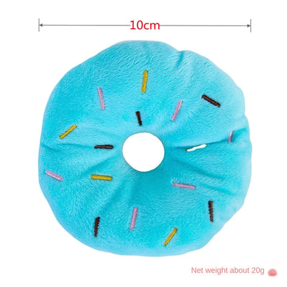 And Relieve Boredom For Dogs Chew Toy Cute Puppy Squeaker Sound Toys Doughnut Design Dog Supplies Puppy Chewing Toys Dog Toys