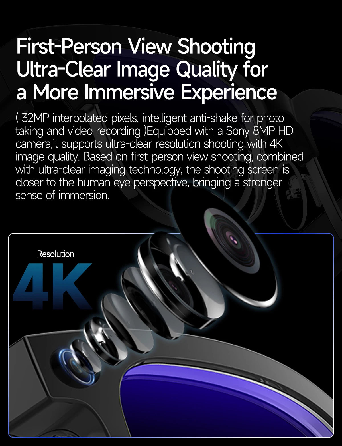 2026 New Upgrade Smart Glasses With Camera Video Recording AI Photo Recognition Bluetooth Call Translation Voice Sunglasses Men