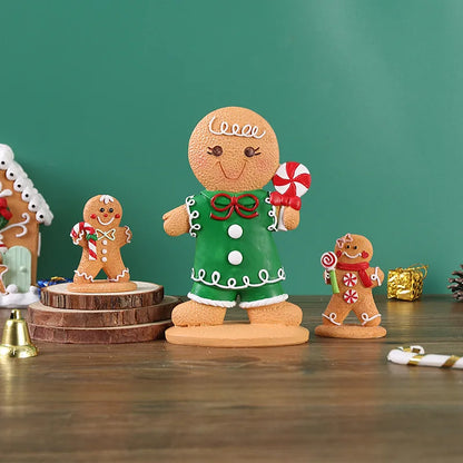 Christmas Gingerbread Man Doll Tree Pendant Ornaments Holiday Party Supplies Home Party Navidad Christmas Decoration Kids Gift