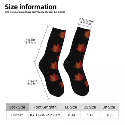 Maple Leaves Stockings Men fall Socks Breathable Modern Socks Autumn Cycling Non Slip Custom Socks Gift