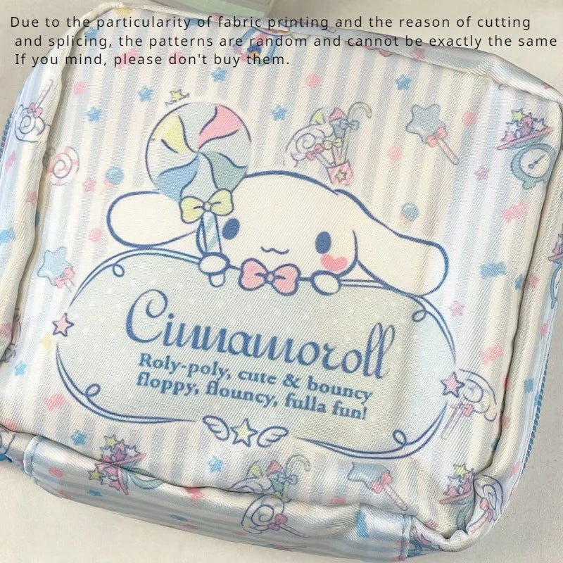 Sanrio Kuromi Storage Bag Cartoon Anime Figures Pochacco Cinnamoroll Purse Q Figural Cute Toy Bag Girls Birthday Christmas Gifts