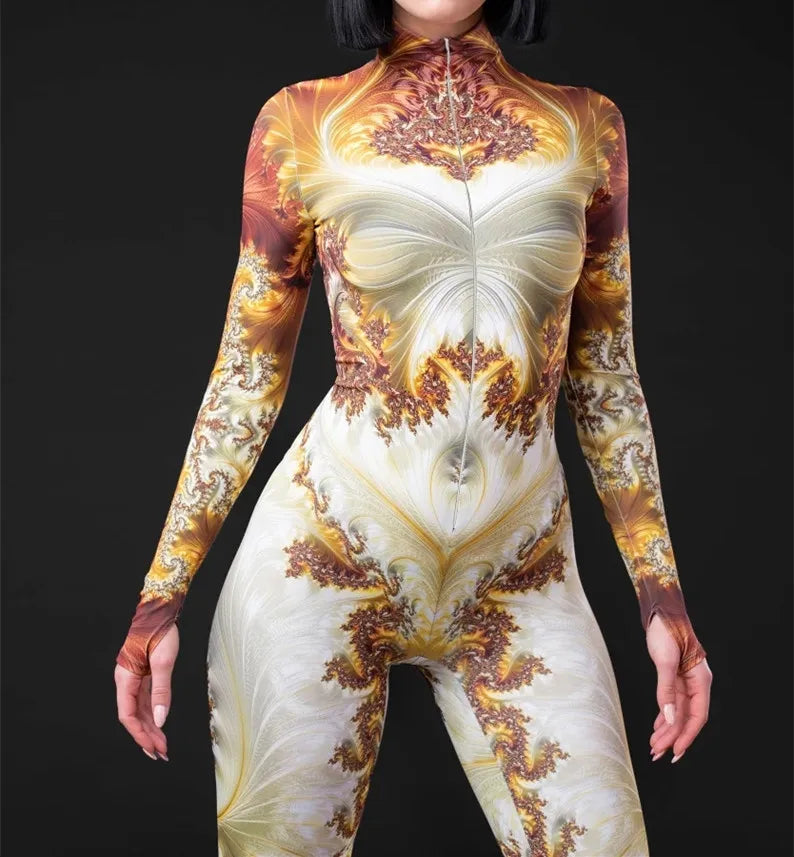 Cosplay Costume Female Woman Sexy Suit Color Element Blue Muscle Halloween Bodysuit Adults High-waisted Sports Jumpsuit