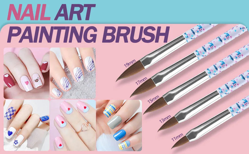 31-Piece UV Gel Nail Brush Set, UV Gel Nail Brushes, Including Dotting Brushes, Carving, Painting, and Gradient Brushes