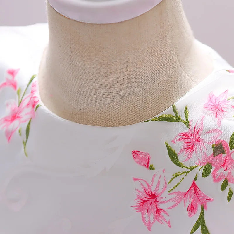 2023 Baby Kids 1st Birthday Fantasy Dress Newborn Baptism Gown Infant Girls Party Dress  Flower Girls Dresses Christmas Vestidos