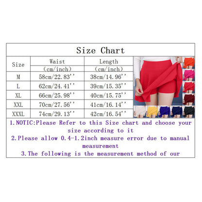 Tennis Skirt For Women Shorts Sportwear High Waist Solid A-Line Skirt Spring Summer Casual Jogger Workout Shorts Skort Plus Size