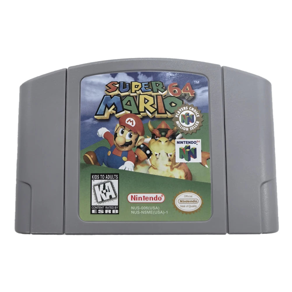 64 Bit Video Game Console US Version Toys Game Collection Cartridge N64 Series Kart Party Super Smash Bros Bad Fur Day
