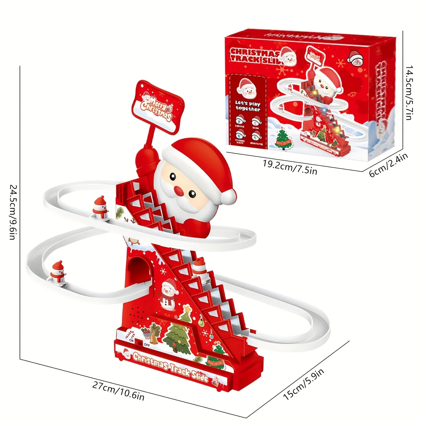 Stairs, slides, Santa Claus toys, Christmas decorations, the best gift for children during Christmas