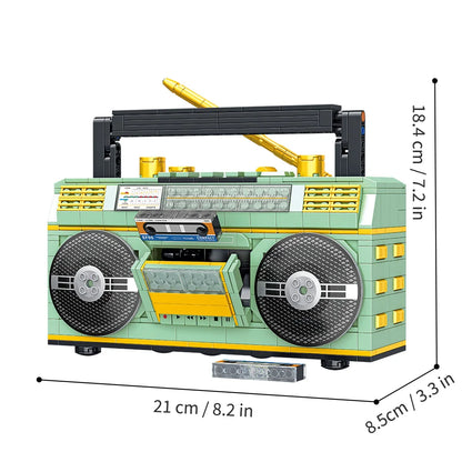 781PCS Retro Radio Classic Series Building Blocks Set Vintage Music Player Display Kit Creative Gift Toys for Adults Kids