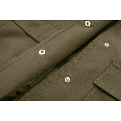 Women Fashion with Pockets Cropped Bomber Jacket Coat Vintage Long Sleeve Front Button Female Outerwear Chic Tops y2k clothes