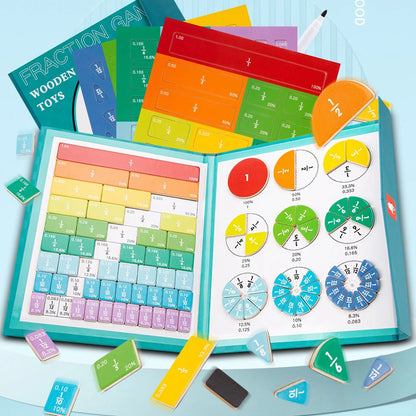 Magnetic Fraction Learning Nuclear Denominator Cognition Addition and Subtraction Operation Demonstration Lower Grade Teaching