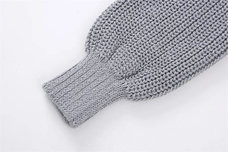 Fashionable Backless Knot Design Knitted Top Women's Autumn Wear Versatile Street Style round Neck Long Sleeve Polyester