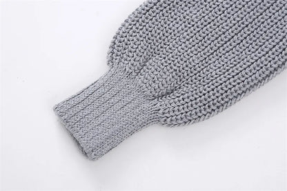 Fashionable Backless Knot Design Knitted Top Women's Autumn Wear Versatile Street Style round Neck Long Sleeve Polyester