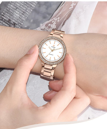 WWOOR New Women's Watches Fashion Crystal Diamond Ladies Quartz Wristwatch For Woman Relogio Feminino Female Montre Reloj Mujer
