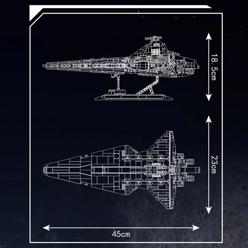 Mould King 21074 Star Plan Building Block The MOC Republic Attack Cruiser Model Assembly Star Fighter Toys Kids Christmas Gift