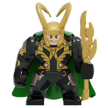 Building Blocks Marvel Transformation Figures Big Goblin Spiderman Iron Man Venom Captain Hawk Deadpool Technic Armor Gift Toys