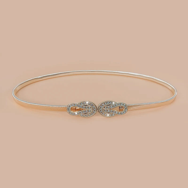 Fashion Gold Chain Belt Female Waist Adjustable Desinger Belts For Women High Quality Luxury Brand Punk Metal Dress Waistband