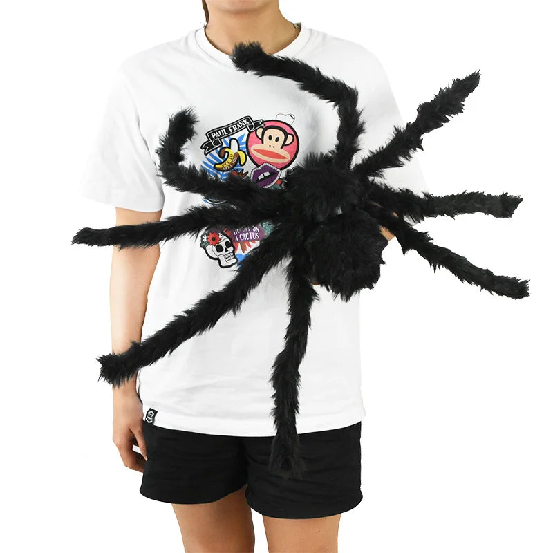 Horror Giant Black Plush Spider Halloween Party Decoration Props Kids Children Toys Haunted House Decor
