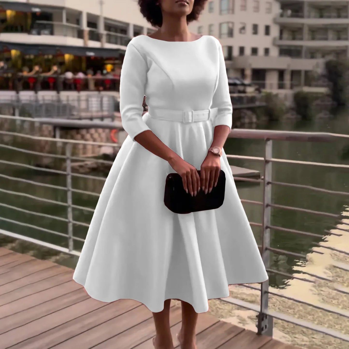 Fashionable Elegant Women's Clothing Dress Suitable For Bridesmaid Party Dress High Waist Design Various Sizes Available