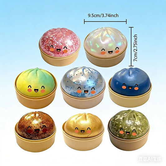 Simulation Flash Dumpling Pressure Ball Slow Rebound Soft Pinch Decompression Baozi  modeling stress relief toy birthday Gifts
