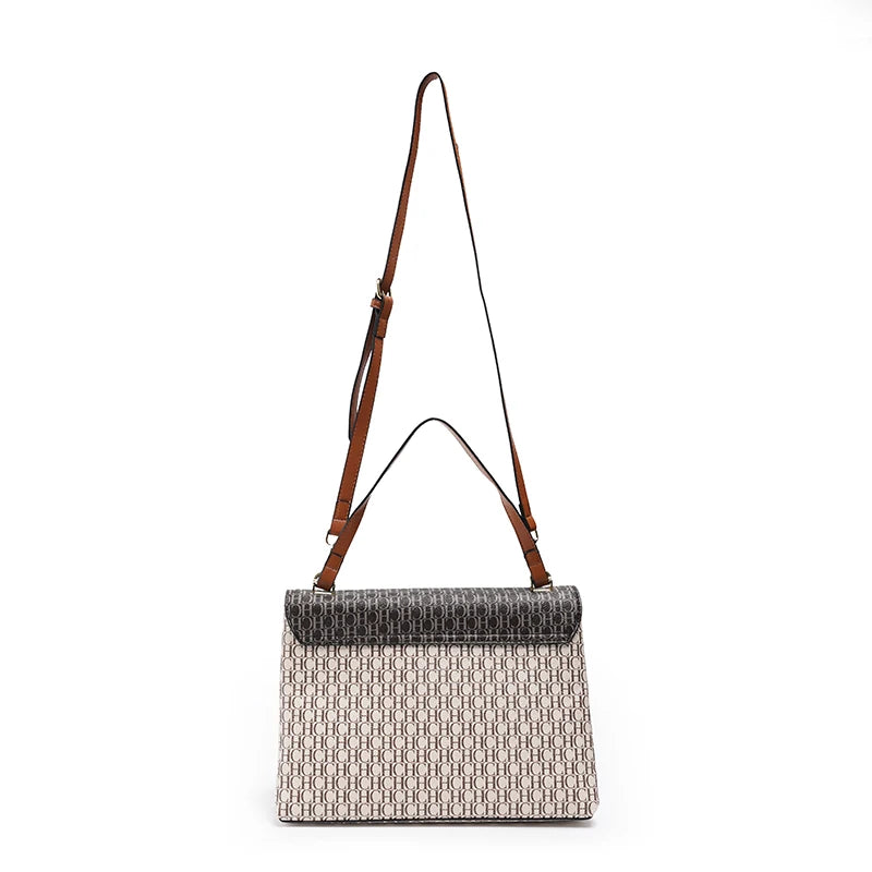 CH Retro Texture Women's Bag Printed Shoulder Bag Casual Fashion Square Small Women's Bag Tote Bag