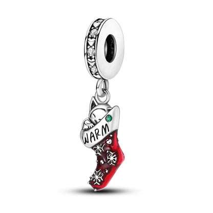 Halloween Christmas 925 Silver Charms Fit Original Bracelet For Women Jewelry Snow Christmas Tree Santa Claus