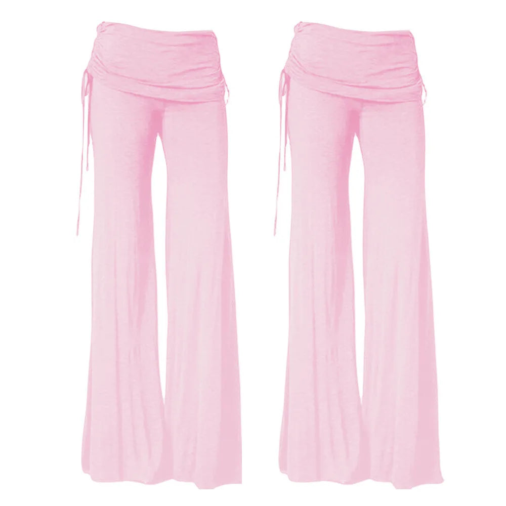 EtherealBe women's medieval cosplay pants in pink with a comfortable wide-leg design