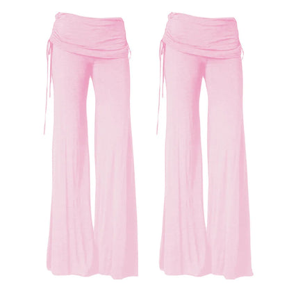 EtherealBe women's medieval cosplay pants in pink with a comfortable wide-leg design