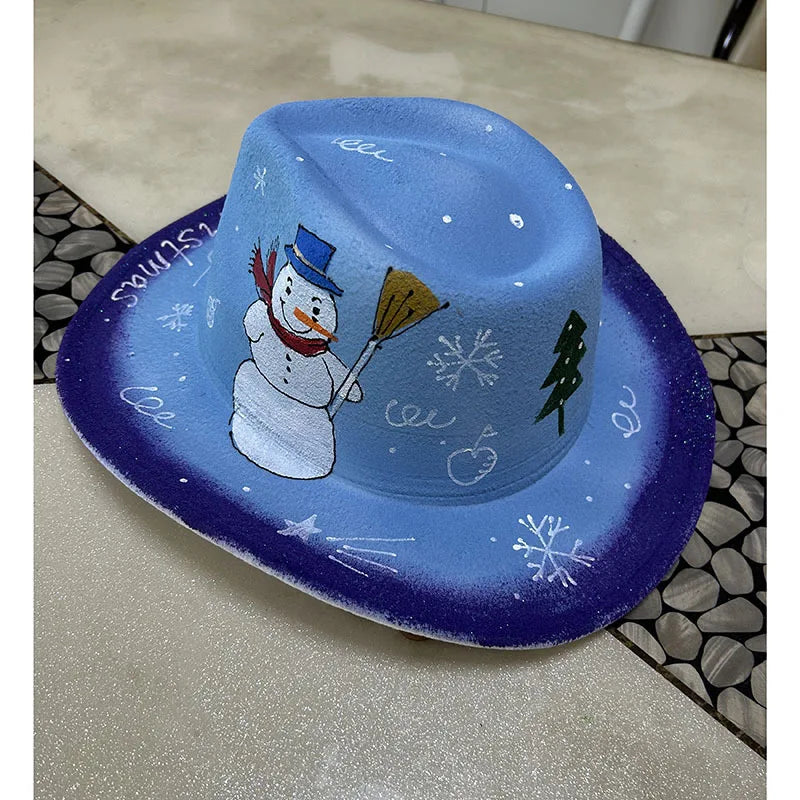 EtherealBe Halloween Cowboy Hat for Adults - Spooky Style