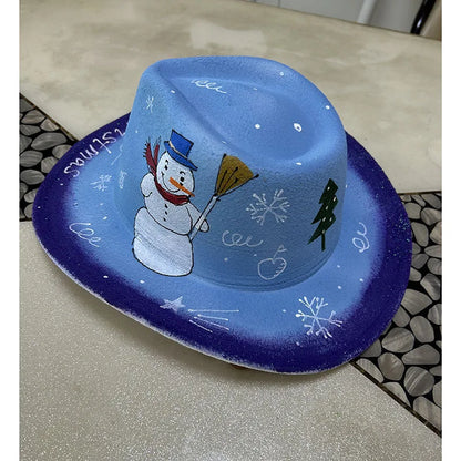 EtherealBe Halloween Cowboy Hat for Adults - Spooky Style